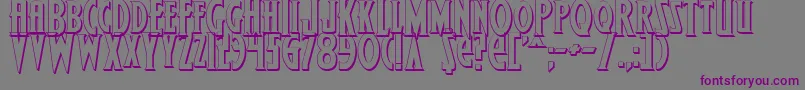 WolfsBaneBoldShadow Font – Purple Fonts on Gray Background