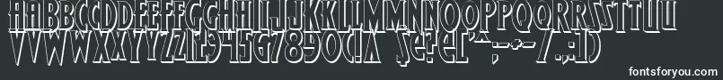 WolfsBaneBoldShadow Font – White Fonts on Black Background