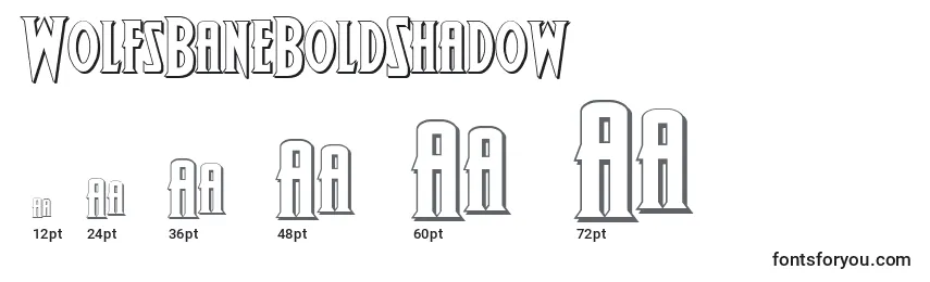 Размеры шрифта WolfsBaneBoldShadow