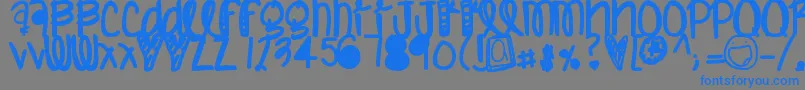 Humannature Font – Blue Fonts on Gray Background