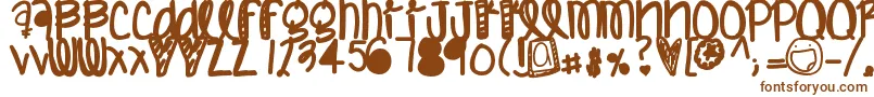 Шрифт Humannature – коричневые шрифты на белом фоне