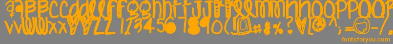 Humannature Font – Orange Fonts on Gray Background
