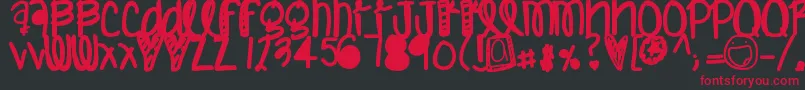 Humannature Font – Red Fonts on Black Background