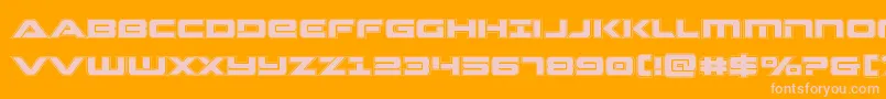 Strikelordacad Font – Pink Fonts on Orange Background