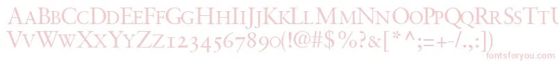 GaramondretrospectiveosscapssskRegular-Schriftart – Rosa Schriften auf weißem Hintergrund