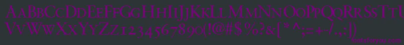 GaramondretrospectiveosscapssskRegular Font – Purple Fonts on Black Background