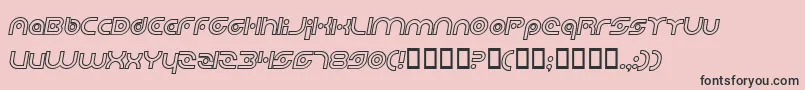 PlanetaryOrbiterOutlineBoldItalic Font – Black Fonts on Pink Background