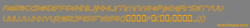 PlanetaryOrbiterOutlineBoldItalic Font – Orange Fonts on Gray Background