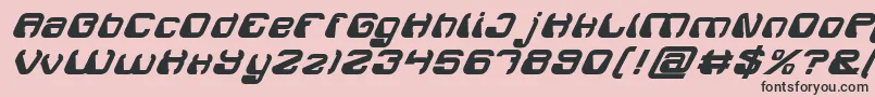 ElectroMagnetBoldItalic Font – Black Fonts on Pink Background