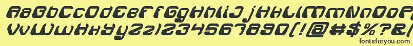 ElectroMagnetBoldItalic Font – Black Fonts on Yellow Background