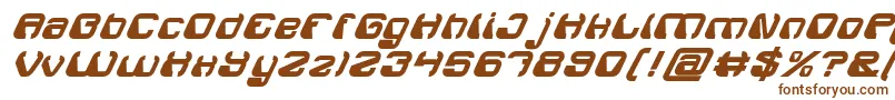 ElectroMagnetBoldItalic-Schriftart – Braune Schriften auf weißem Hintergrund