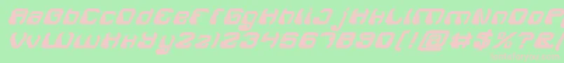 ElectroMagnetBoldItalic Font – Pink Fonts on Green Background