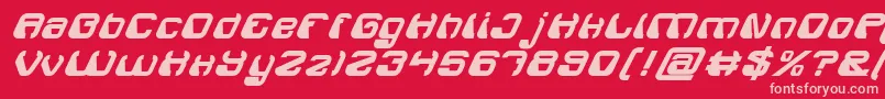 ElectroMagnetBoldItalic Font – Pink Fonts on Red Background