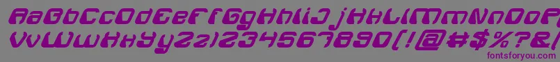Czcionka ElectroMagnetBoldItalic – fioletowe czcionki na szarym tle