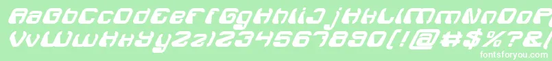 ElectroMagnetBoldItalic Font – White Fonts on Green Background