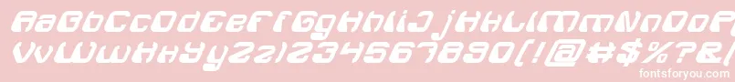 ElectroMagnetBoldItalic Font – White Fonts on Pink Background