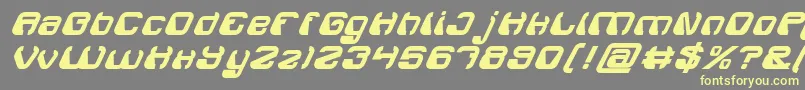 ElectroMagnetBoldItalic Font – Yellow Fonts on Gray Background