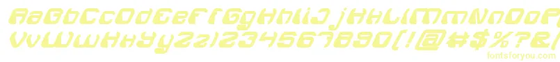 Czcionka ElectroMagnetBoldItalic – żółte czcionki