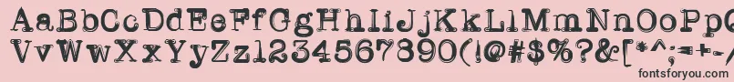 Writerline Font – Black Fonts on Pink Background