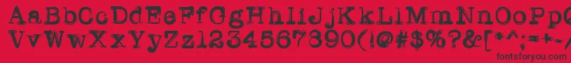 Writerline Font – Black Fonts on Red Background