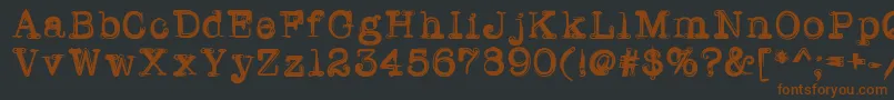Writerline Font – Brown Fonts on Black Background