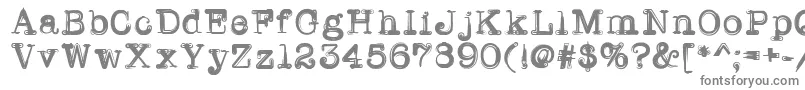 Writerline-fontti – harmaat kirjasimet valkoisella taustalla