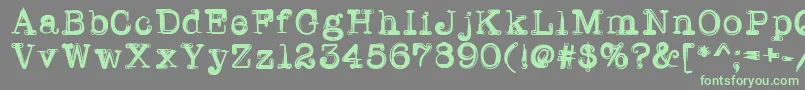 Writerline Font – Green Fonts on Gray Background