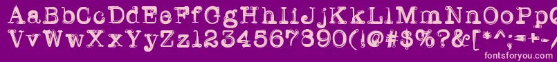 Writerline Font – Pink Fonts on Purple Background