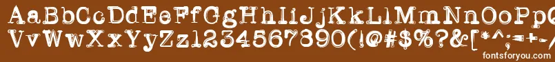 Writerline Font – White Fonts on Brown Background
