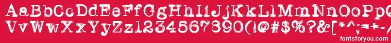 Writerline Font – White Fonts on Red Background