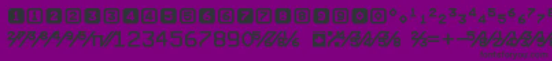 ExpoNumerals Font – Black Fonts on Purple Background