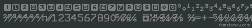 Шрифт ExpoNumerals – серые шрифты на чёрном фоне
