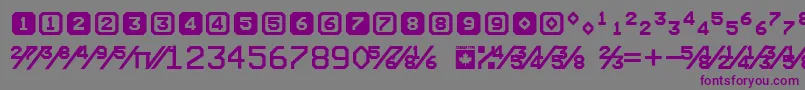 ExpoNumerals Font – Purple Fonts on Gray Background