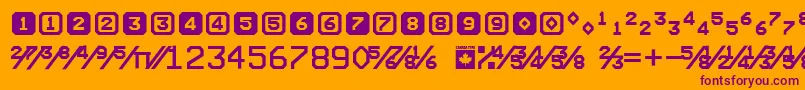 ExpoNumerals Font – Purple Fonts on Orange Background