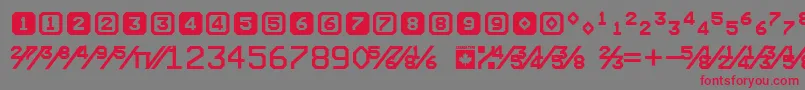 ExpoNumerals Font – Red Fonts on Gray Background