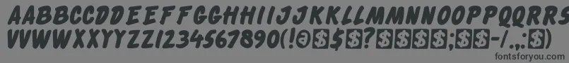 DkCheckout Font – Black Fonts on Gray Background