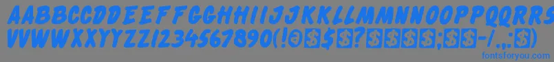 DkCheckout Font – Blue Fonts on Gray Background