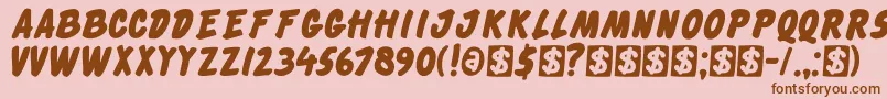 DkCheckout Font – Brown Fonts on Pink Background