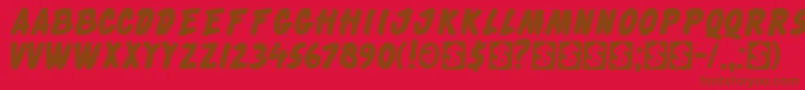 DkCheckout Font – Brown Fonts on Red Background