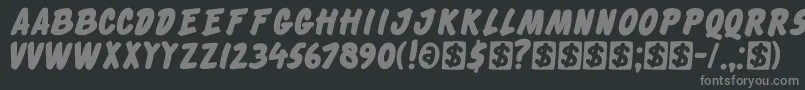 DkCheckout Font – Gray Fonts on Black Background