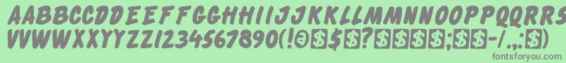 DkCheckout Font – Gray Fonts on Green Background