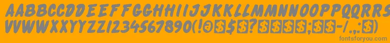 Шрифт DkCheckout – серые шрифты на оранжевом фоне