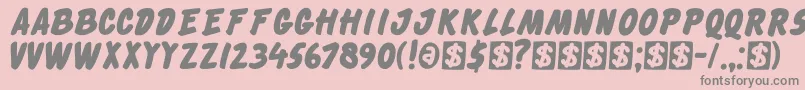 DkCheckout Font – Gray Fonts on Pink Background