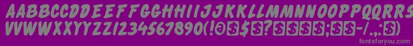 DkCheckout Font – Gray Fonts on Purple Background