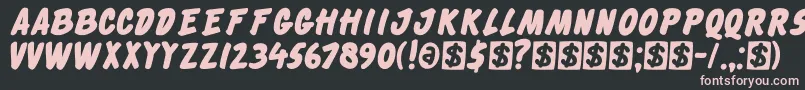 DkCheckout Font – Pink Fonts on Black Background