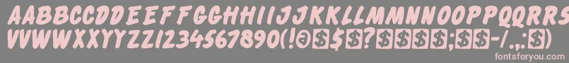 DkCheckout Font – Pink Fonts on Gray Background