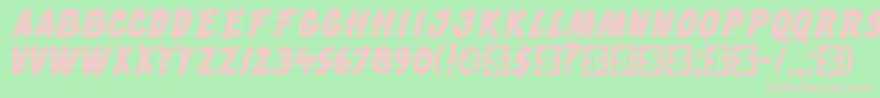 DkCheckout Font – Pink Fonts on Green Background