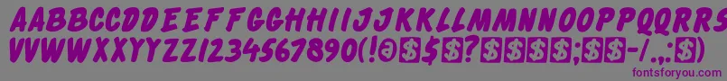 DkCheckout Font – Purple Fonts on Gray Background