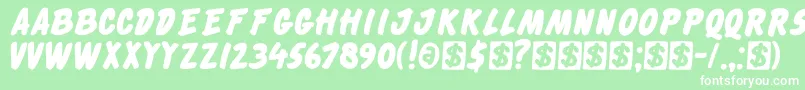 DkCheckout Font – White Fonts on Green Background