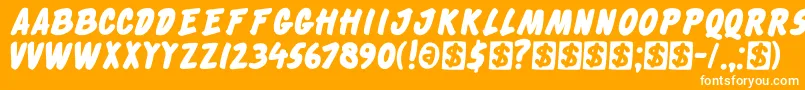 DkCheckout Font – White Fonts on Orange Background